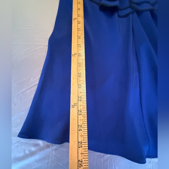 Derek Lam Royal Blue Silk Sleeveless Ruffle Blouse Size 8/Medium MSRP $425 - Picture 6 of 10